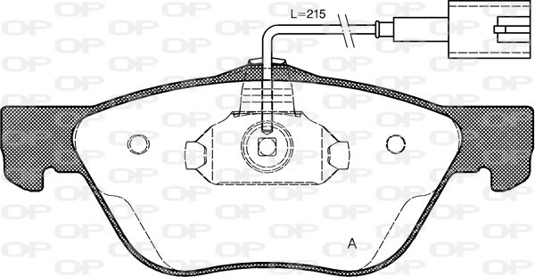 OPEN PARTS Комплект тормозных колодок, дисковый тормоз BPA0589.42